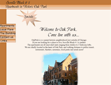 Tablet Screenshot of apartmentsoakpark.com